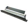 Patch panel STP kat.6A 24 porty LSA 1U, z tacką, czarny